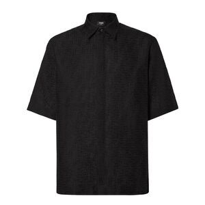 FENDI All-Over FF Motif Short-Sleeve Shirt Men BLACK Shirts